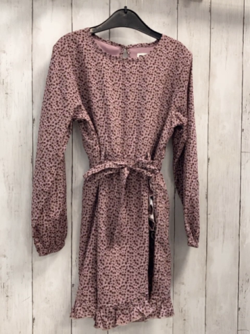 No Way Monday  Kleid  Gr. 128  lachs braun schwarzer Druck 