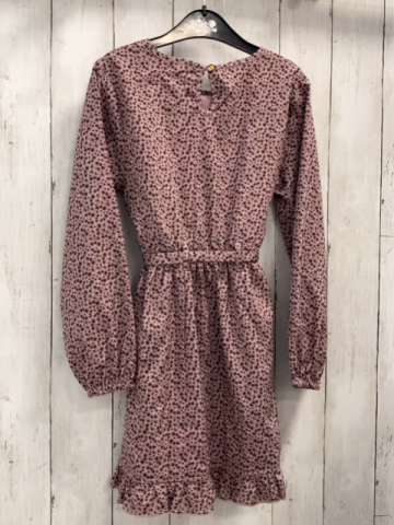 No Way Monday  Kleid  Gr. 128  lachs braun schwarzer Druck 