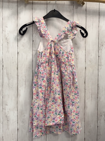 Vertbaudet  Kleid  Gr. 134  weiß bunte Blumen 