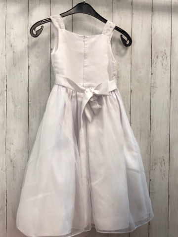 Cinderella  Kleid  Gr. 128  weiß mir Unterrock Rippen Stickerei Pailetten 