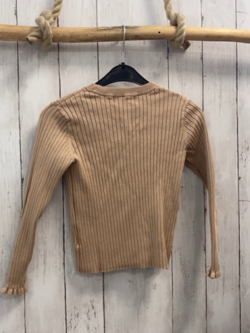 H&M Pullover Gr. 122  beige gerippt