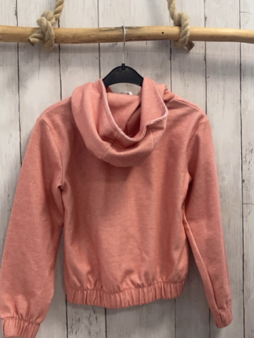  Pullover Gr. 134  rosa Strick Kapuze