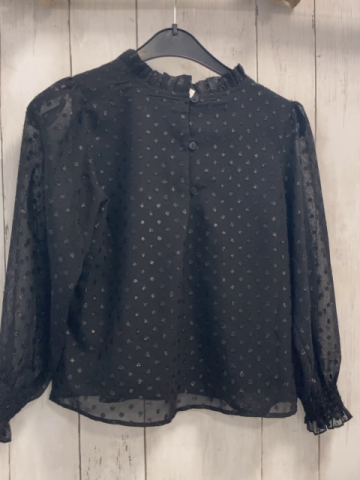 reserved Bluse Gr. 128  schwarz Glitzerpunkte