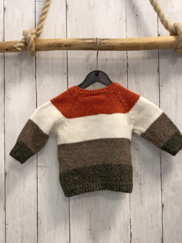 name it Pullover Gr. 56  rost weiß braun oliv Strick