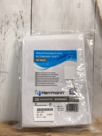 neu  Waschhandschuhe  Gr. 50  Economy Soft 