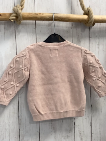   Pullover  Gr. 80  rosa Strick Noppen 
