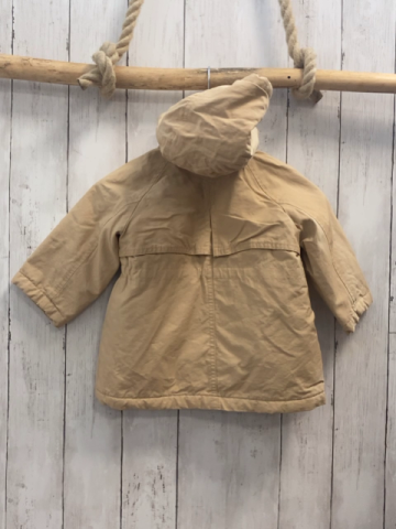 Zara  Jacke  Gr. 86  beige Kapuze mit Teddyfutter 