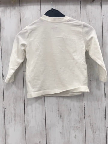  Langarmshirt Gr. 74  weiß Hunde im Heißluftballon