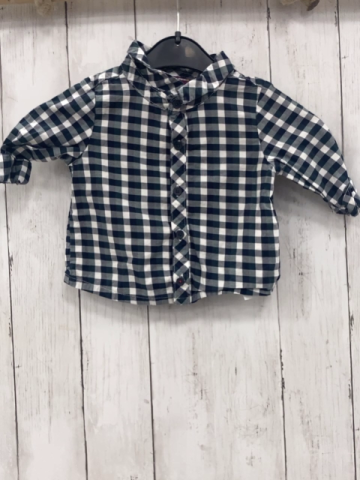 sergent major Hemd Gr. 74  grün weiß blau kariert