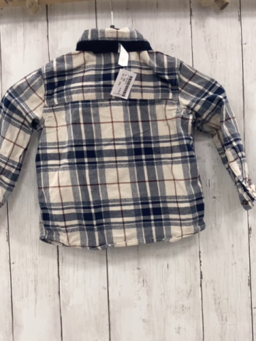 2tlg  Hemd + Fliege  Gr. 86  weiß blau rot kariert + blau