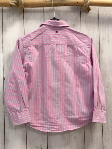 Tommy Hilfiger  Hemd  Gr. 110  rosa grau weiße Streifen