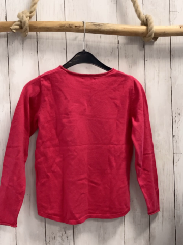 OKaidi Pullover  Gr. 128  rot Strick glänzende Schleife 