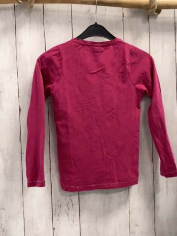 Salt & Pepper  Langarmshirt  Gr. 128  pink goldenes Pailettenpferd Schrift 