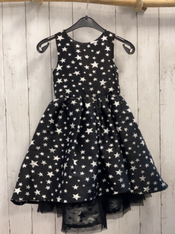 H&M  Kleid  Gr. 116  schwarz silber glänzende Sterne Tüllünterrock
