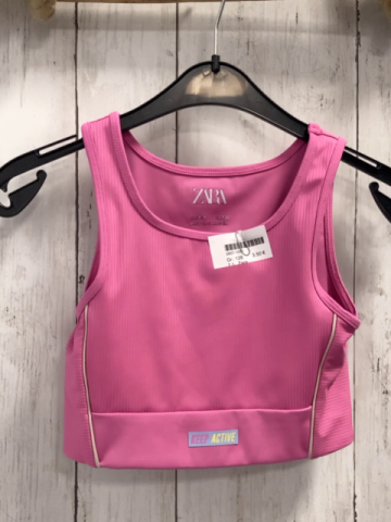 Zara  Sportbustier  Gr. 128  pink Rippen 