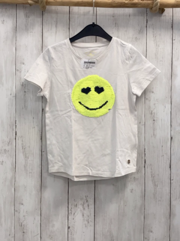 Tom Tailor  T-Shirt  Gr. 128  weiß Pailettenfußball