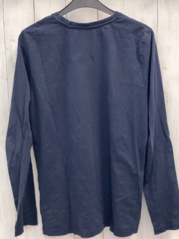   Langarmshirt  Gr. 158/164  dunkelblau Tigerkopf mit Kappe + Brille weiße Schrift 