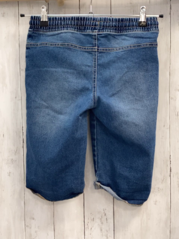   Shorts  Gr. 146/152  blau Jeans Umschlag Gummizugbund mit weißer Kordel
