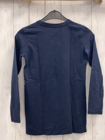 Vertbaudet  Langarmshirt  Gr. 152  blau weiße Schrift + Skateboard 