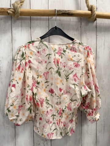 neu H&M  Sommerbluse  Gr. 152/158  creme bunte Blumen 
