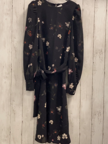 H&M  Kleid  Gr. 34  schwarz Blumen 