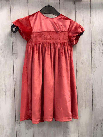   Kleid  Gr. 98  rot Samt gesmokt 