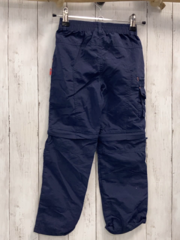 Trollkids  Funktionshose  Gr. 116  blau Beine abtrennbar Bund verstellbar  orange Schrift 