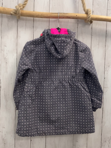 Danefae  Jacke  Gr. 110  grau weiße Punke pink Reißverschlüsse 