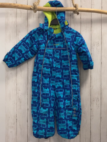CeLaVi  Winteroverall Gr. 104  blau türkis Fahrzeuge hellgrünes Fleecefutter 
