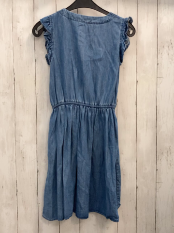 Guess  Kleid  Gr. 158/164  blau Jeans Rüschen an den Ärmeln 