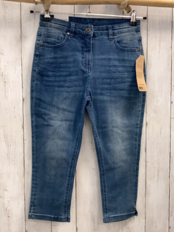neu Manguun  Caprihose  Gr. 164  blau Jeans  Bund verstellbar 