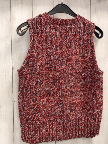 Tommy Hilfiger  Pullunder  Gr. 152  rot grau weiß meliert Stric 