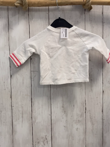 H&M  Pullover  Gr. 56  weiß Hello Kitty himbeere weißer Streifenbund 