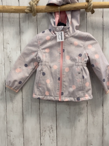 Northville  Softshelljacke  Gr. 92  hellgrau bunte Punkte rosa Fleecefutter 