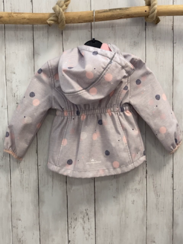 Northville  Softshelljacke  Gr. 92  hellgrau bunte Punkte rosa Fleecefutter 