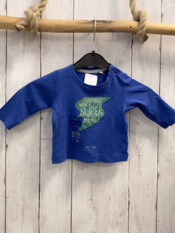 Tom Tailor  Langarmshirt  Gr. 62  blau Hund mit Sprechblase 