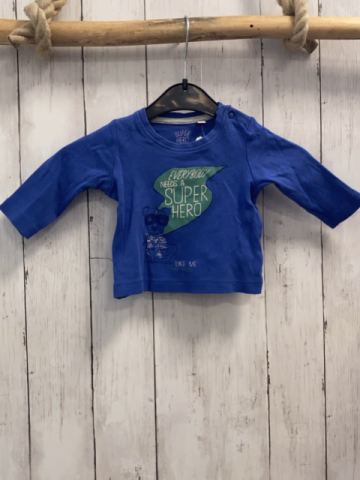 Tom tailor Langarmshirt Gr. 62  blau Hund Schrift