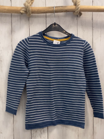Pusblu Pullover Gr. 128  blau weiße Streifen Strick