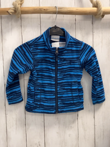 Columbia  Fleecejacke  Gr. 98  blau hellblaue Streifen 