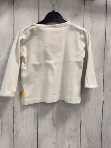 Steiff  Langarmshirt  Gr. 74  weiß Plüschbärenkopf 