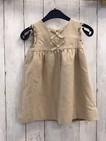 Zara  Kleid  Gr. 92  beige Schleife Rüschenbund 