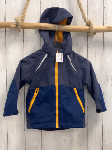 H&M  Regenjacke  Gr. 86  blau dunkelblau orange Reißverschlüsse + Futter 