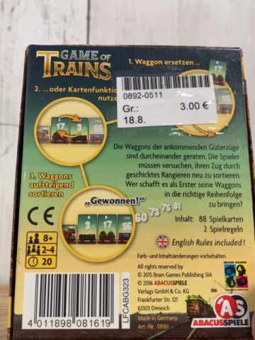  Kartenspiel The Game of Trains