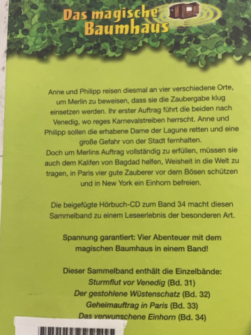Magisches Baumhaus  Buch Zauberreise in verwunschene Welten ohne CD 