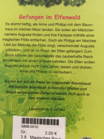 Magisches Baumhaus  Buch Gefangen im Elfenwald 