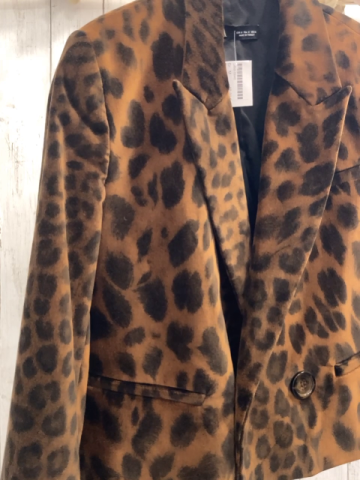 zara Blazer Gr. M braun schwarz Leoprint Samt