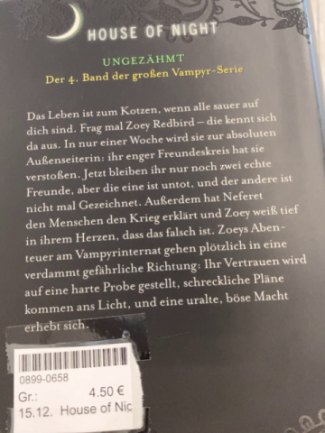 House of Night Buch Band. 4: Ungezähmt 