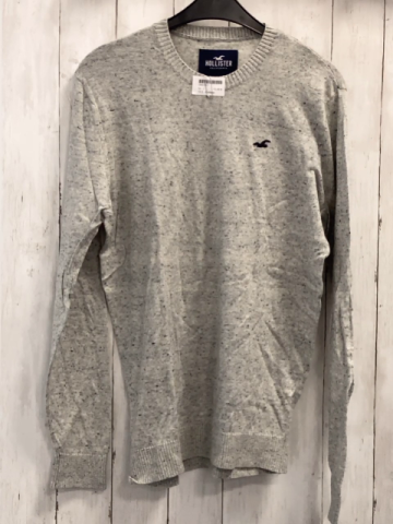 Hollister  Pullover  Gr. L hellgrau meliert Strick 