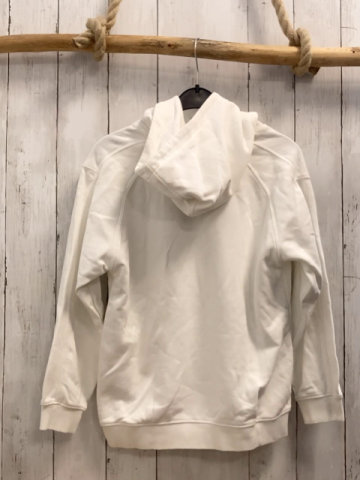 zara Pullover Gr. 140   weiß Kapuze grüne Schrift