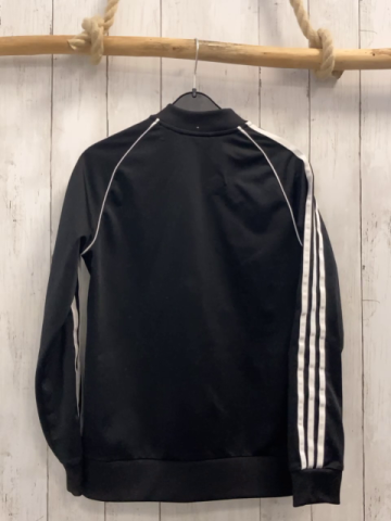 Adidas Joggingjacke Gr. 152  schwarz weiße streifen